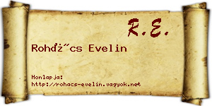 Rohács Evelin névjegykártya